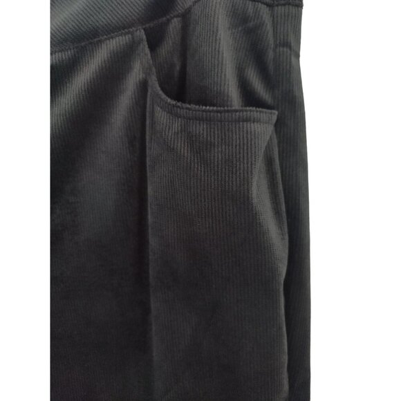 Alishebuy Women's Black Polyester 2XL Corduroy Flare Pants, NWT. - Picture 4 of 6